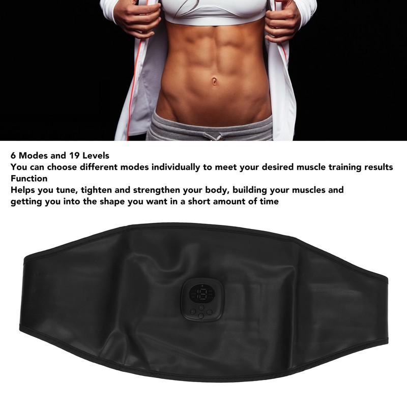 Abdominal Toning Belt for Men and Women PU Plastic 6