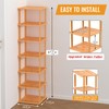 Bamboo Free Standing Shoe Rack Shelf Multi Tier Tall Wooden