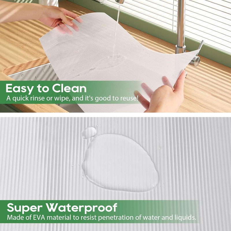 Anoak Shelf Liner Cabinet Liner, Non Adhesive Drawer Liner, Washable