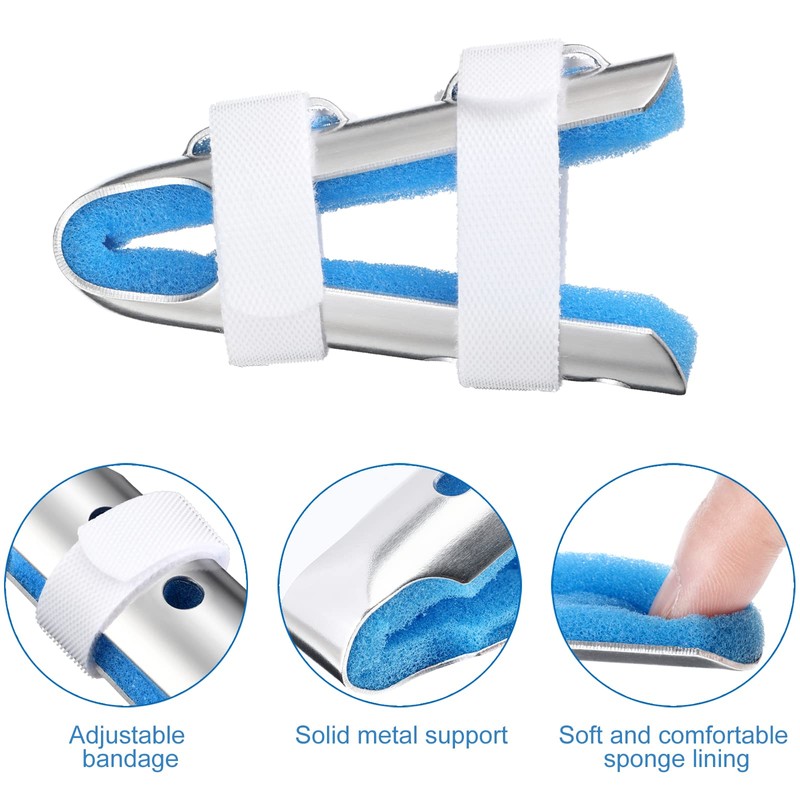 6 Pcs Finger Splint Metal Support Finger Brace Arthritis Knuckle