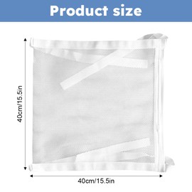 EMVANV Shoe Drying Bag,Laundry Bags Reusable Shoe Dryer Mesh Bags Sneaker Wash and Dry Net Bag Net Laundry Bags with Zipper and Strap for Washing Machine, Shoes, Clothing(Size:40 x 40cm)