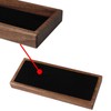 Wood Pen Tray Desktop Office Storage Box Coin Keys Holder