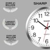 SHARP Wall Clock – Silver/Chrome, Silent Non Ticking 12 Inch