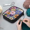 YUVAMAGIMO Blossom Flower Crochet Hooks Organizer Zipper Bag with Mesh