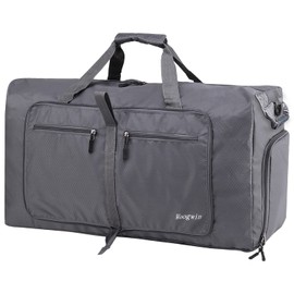 Woogwin Travel Duffel Bag Large Foldable Waterproof Overnight Bag for Beach Swim Bags Pool Sports Gym, 100L Grey, Big Size, Large Duffle Bags
