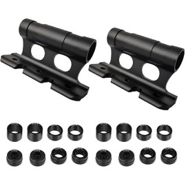 Ragyzity Bike Fork Mount, 2PCS Bicycle Fork Mount Truck Block, Quick Release MTB Thru Axle Carriers Aluminum Alloy Bicycle Fork Bracket Frame, 8 Removable Fittings 100×5/100×12/100×15/110×15mm