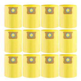 12-Pack 10-14 Gallon Bags replace for Shopvac,Type I 90672 9067200, Type F 90662 9066200 9066233, VF2005.Disposable Wet Dry Vacuum Collection Bags,Yellow
