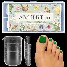 Moldes Rectos de Poligel para Uñas de Los Pies, de Doble Ancho Y para Extensiones de Poligel, Moldes Planos de Cobertura Completa para Uñas Francesas,