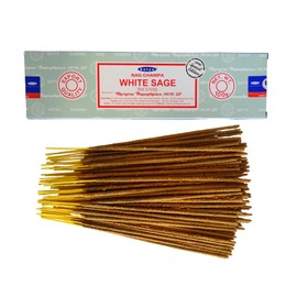 LAMARE Satya White Sage Incense Sticks 1 Pack of 100g (80-90 Sticks) Aromatherapy Meditation Yoga Eco Friendly Packaging