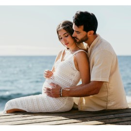 Dada Gioielli - Dada Gioielli - Harmony Ball Chain Pregnancy Pendant - Angel Caller Necklace, 80 cm - 110 cm, Stainless Steel, No Gemstone