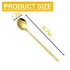 8 Pcs Gold Espresso Spoons, 6.7" Long Handle Small Coffee