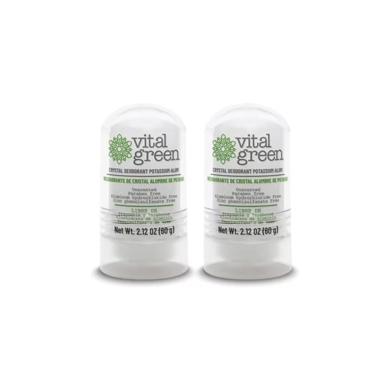 Desodorante Piedra Cristal Alumbre 2 Pack Vital Green