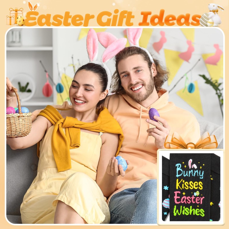 HAPPYPOP Easter Socks for Women - Rabbit Bunny Gifts for