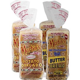 Martin's Famous Pastry Potato Bread Variety Pack- 18 oz. Bags (4 Loaves)