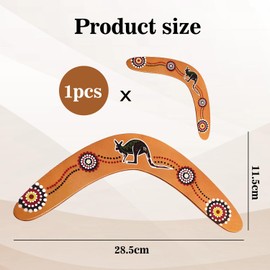 arrderly 1 Piece Boomerangs Outdoor Boomerang Children Adults Boomerang Wooden Boomerang Family Outdoor Game Safe Boomerang Ball Funny Outdoor Flying Disc Throw Catch
