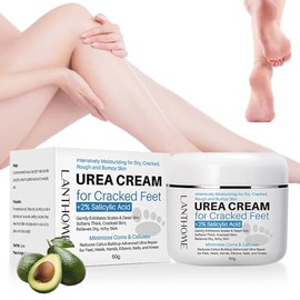 Crema Hidratante para Pies, 50g Urea Crema, Crema para Pies, Crema Hidratante para Pies con cido SalicLico, Crema para Manos para Repara la Piel...   