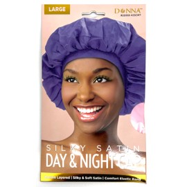 DONNA Day Night Hair Bonnet Bonnet Hair Cap for Women Black Women Hairstyles Shower Cap for Women Elastic Band Bonnet Satin Bonnet for Sleeping1pc Pink