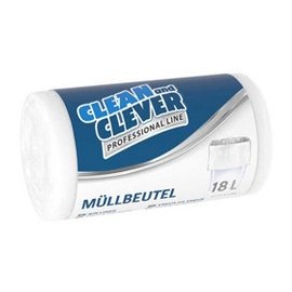 Clever Clean Professional Line 18 L White Pro 73 Polybag Rubbish Bag Bin Bag Polybag Collection Basket Rubbish Bag Waste Bag