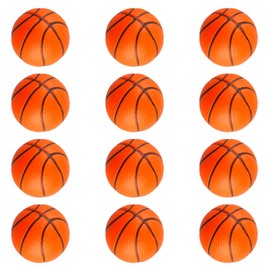 Bojueshaw 12 PCS Foam Sponge Stress Ball – Slow Rebound Squishy Toy for Stress Relief, Party Fidget Toy for Fun and Relaxation(Basketball)