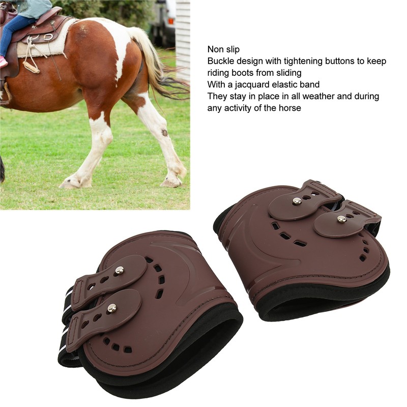 Horse Fetlock Boots Breathable Impact Absorbing Air Perforated Horse Hind