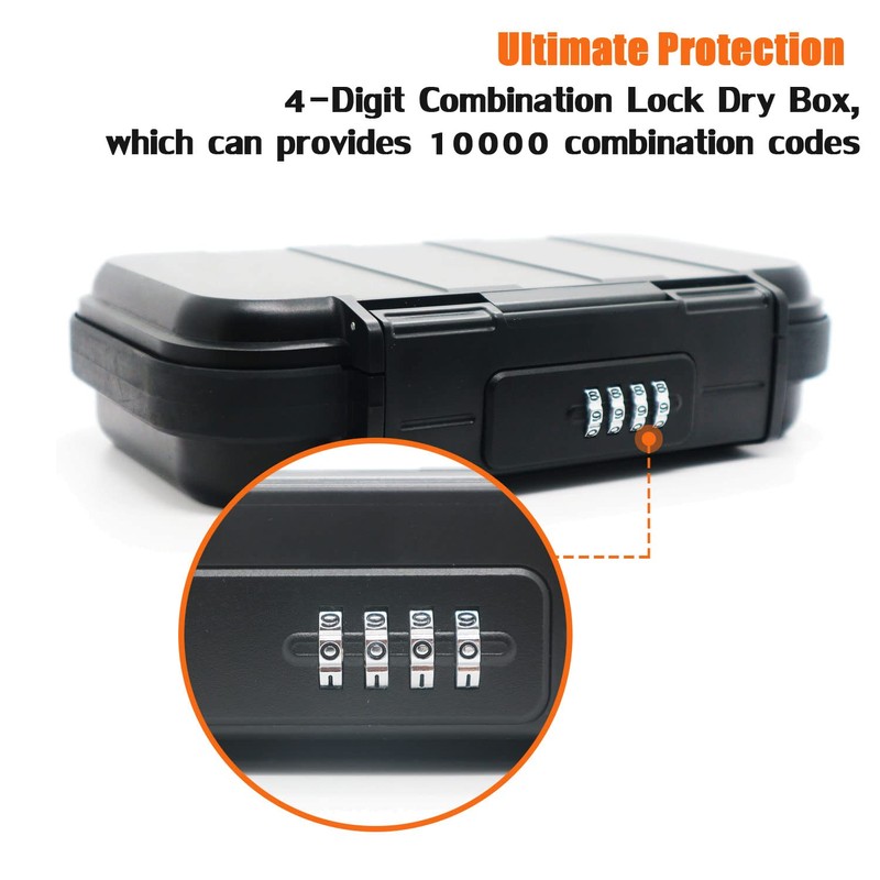 XXL Large Security Lock Box,Outdoor Waterproof Shockproof Travel Safe Lock