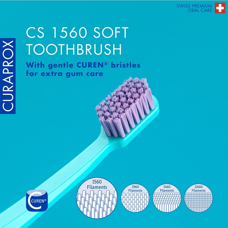 Curaprox CS 1560 Soft Toothbrush – Firmer Brushing Experience |