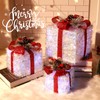 Set of 3 Christmas 60 LED Lighted Gift Boxes, 8