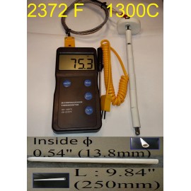 Thermomart Digital Kiln Pyrometer Gauge Pottery Glass Ceramic Thermocouple Protection Tube