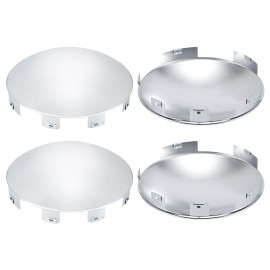 Chrome Hub Cap Covers for Semi Truck 8.9" Hub Caps, 6 Uneven Notches, 0.9" Chlips Dome Metal for Semi Truck Hub Caps, 2PackSpecification: H1F85N6G-H52-2