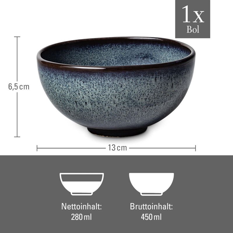 Like Villeroy & Boch Lave Grey Soup Bowl 8 cm