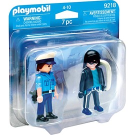 PlayMOBIL 9218 Collectable Policeman and Burglar Duo Pack of 1, Fun Imaginative Role-Play, PlaySets Suitable for Children Ages 4+