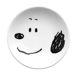 「 PEANUTS(ピーナッツ) 」 スヌーピー シンプルフェイス スタンダード ミニプレート 皿 直径10.5cm 白 612105