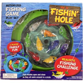 Playmaker Toys Motorized Fishing Game The Ol' Fishin' Hole Play Set Lets Go Fish Family Kids