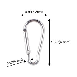 100 Packs Small Spring Snap Hook Bulk Aluminum Alloy Carabiner Clips Keychain Hook for Camping, Hiking, Fishing, Outdoor, Backpack Traveling