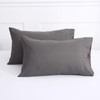 Lanest Housing Pillow Cases Queen, 2 Pack Dark Gray Microfiber