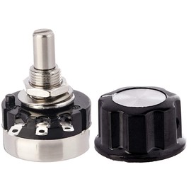 YXQ RV24YN20S 5K ohm 6mm Shaft Single Turn Carbon Film Rotary Taper Potentiometer w Knob