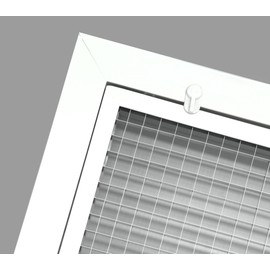 20" x 25" Cube Core Eggcrate Return Air Filter Grille for 1" Filter - Aluminum - White [Outer Dimensions: 22.5" x 27.5]