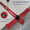 5-in-1 T Square Ruler 24 Inch, Multifunctional Drilling Positioning Ruler