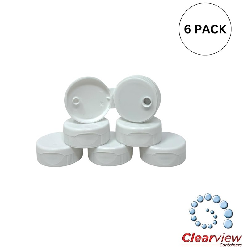 CLEARVIEW CONTAINERS Honey Bear Replacement Lids (38mm White Flip Top
