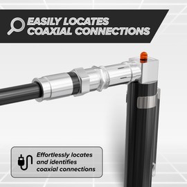 THE CIMPLE CO Coaxial (Coax) Pocket Continuity Tester (Tracer) with Voltage Toner (Sound) and Barrel Connector Bundle, for Testing, Labeling, and Identifying Coaxial Lines - Pocket Toner