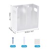 sourcing map Disposable Coffee Cup Dispenser, 2 Compartments White Acrylic