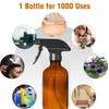 LANBEAUTIFY 8oz Amber Glass Spray Bottles - 2 Pack Empty
