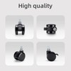 4-Pack 2" Locking Swivel Casters with M8 Threaded Stem (8x15mm),