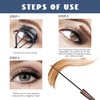 2PCS Smudge-Proof Waterproof Brown Mascara, Lengthening & Volumizing, Hypoallergenic, Fine