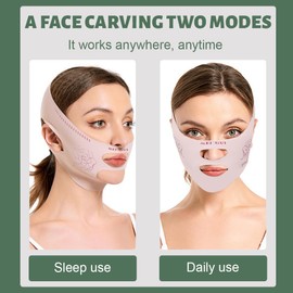 NJCXOLA Reusable chin strap, V-shaped chin face tightening band, face lifting mask for women, face mask v line lifting mask