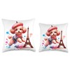 French Paris Eiffel Tower Fashion Toy Poodle Paris Puppy Throw