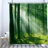 Ttincceer Green Forest Shower Curtain 152 x 183 cm Rainforest
