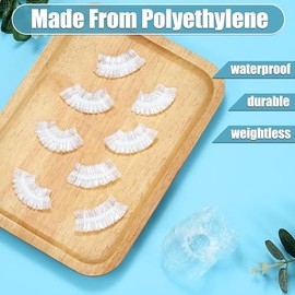 Paquete de 500 fundas desechables para las orejas para la ducha, impermeables, protectores para teñir el cabello y uso en salones, spa, hotel, hogar, 