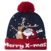 AIDEAONE Funny Led Light Knitted Christmas Hat Reindeer Santa Claus
