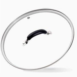 12 Inch Tempered Glass Lid for Lodge 12" Cast Iron Skillets & 7QT Dutch Ovens -Stainless Steel Handle and Rim (12 INCH LID)
